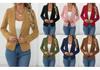 2026 Autumn Women's Slim Fit Long Sleeve Solid Color Blazer Jacket