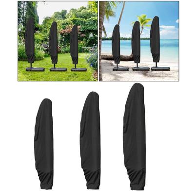 Copertura Impermeabile per Ombrellone con Zip Coulisse Regolabile Borsa Portaoggetti per Terrazza Ombrellone Patio Giardino Protezione Esterna