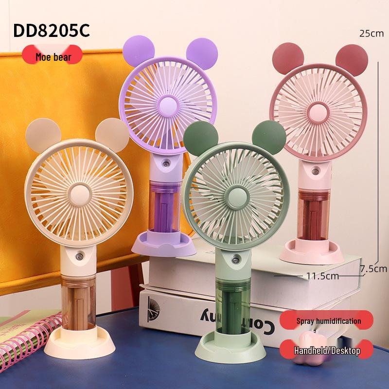 Portable USB Rechargeable Handheld Mini Fan with Humidifier High Wind Power Recommended
