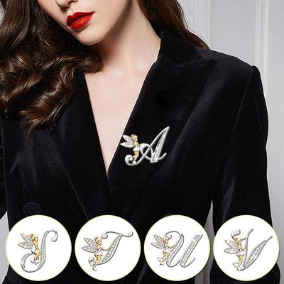 1PC Fashion Brooches Alphabet A-Z Corsage Handmade Gift Exquisite Jewelry Accessories