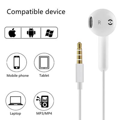 Kabelgebundene 3,5-mm-Ohrhörer mit Super-Bass-Headset, Freisprech-Ohrhörer mit Mikrofon für Huawei Xiaomi iPhone
