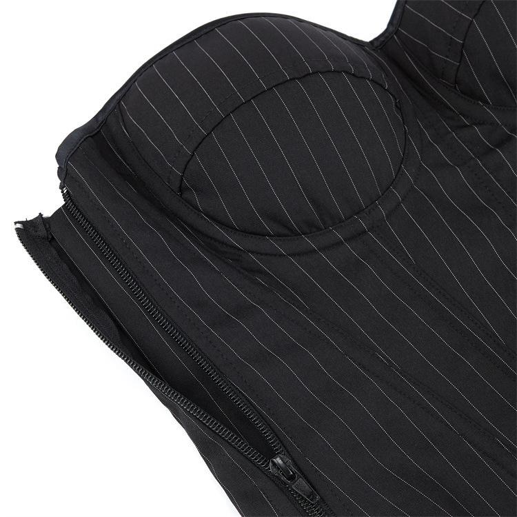 Damski Pasiasty Kształtujący Bielizna Podtrzymująca z Fiszbinami - Styl Dworski