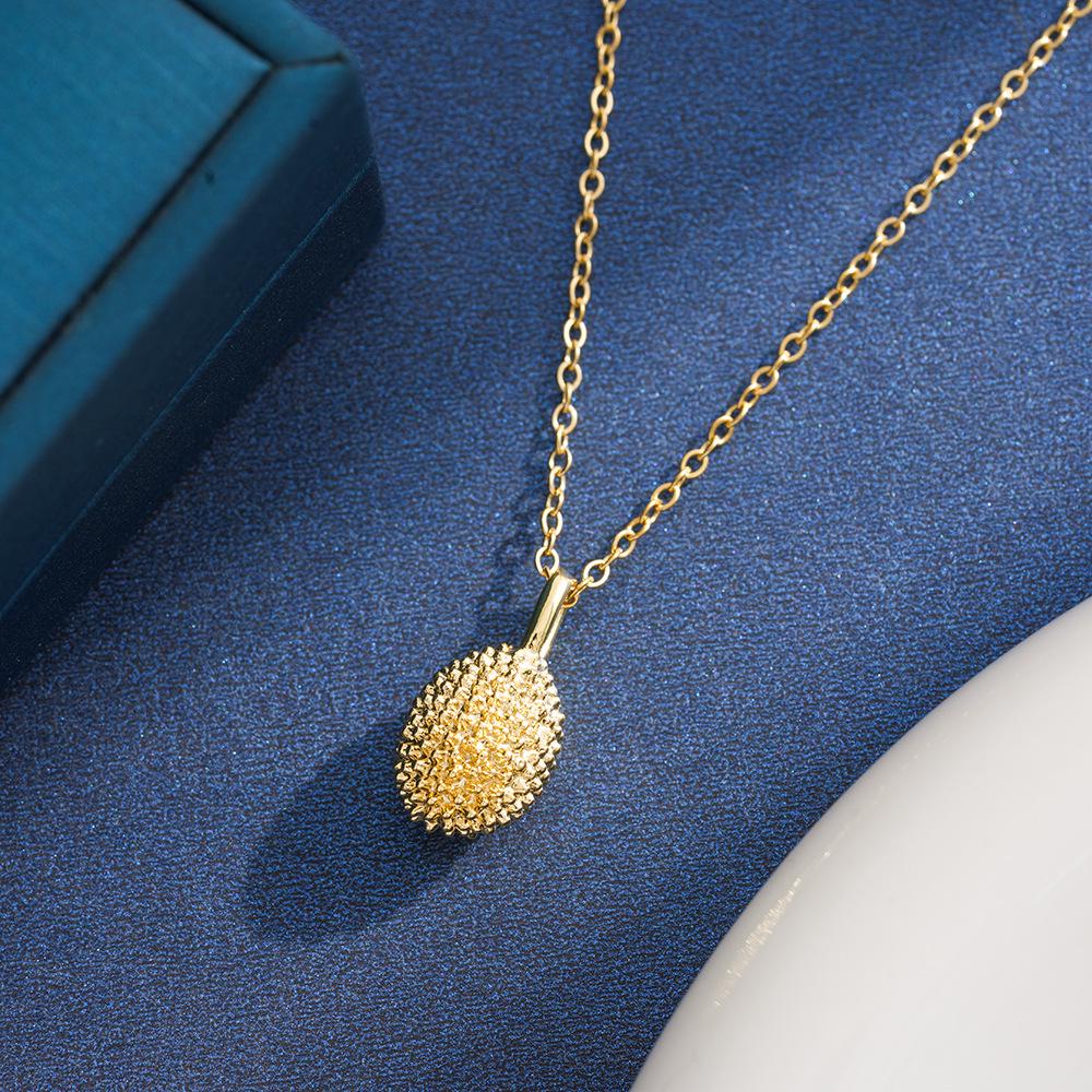 Elegant Women s Durian Necklace - High-End Clavicle Chain for Qixi Valentine s Day Gift