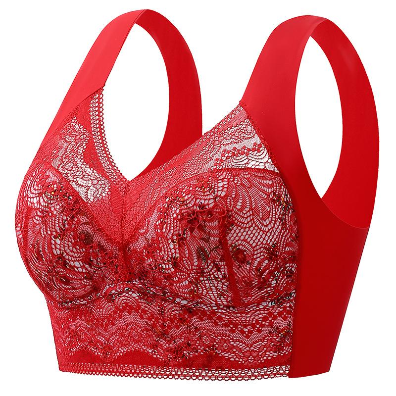 Wrapped Back Lace Summer Thin Chest Vest Womens Fixed Cup Collection Double Breast Traceless Vest Style