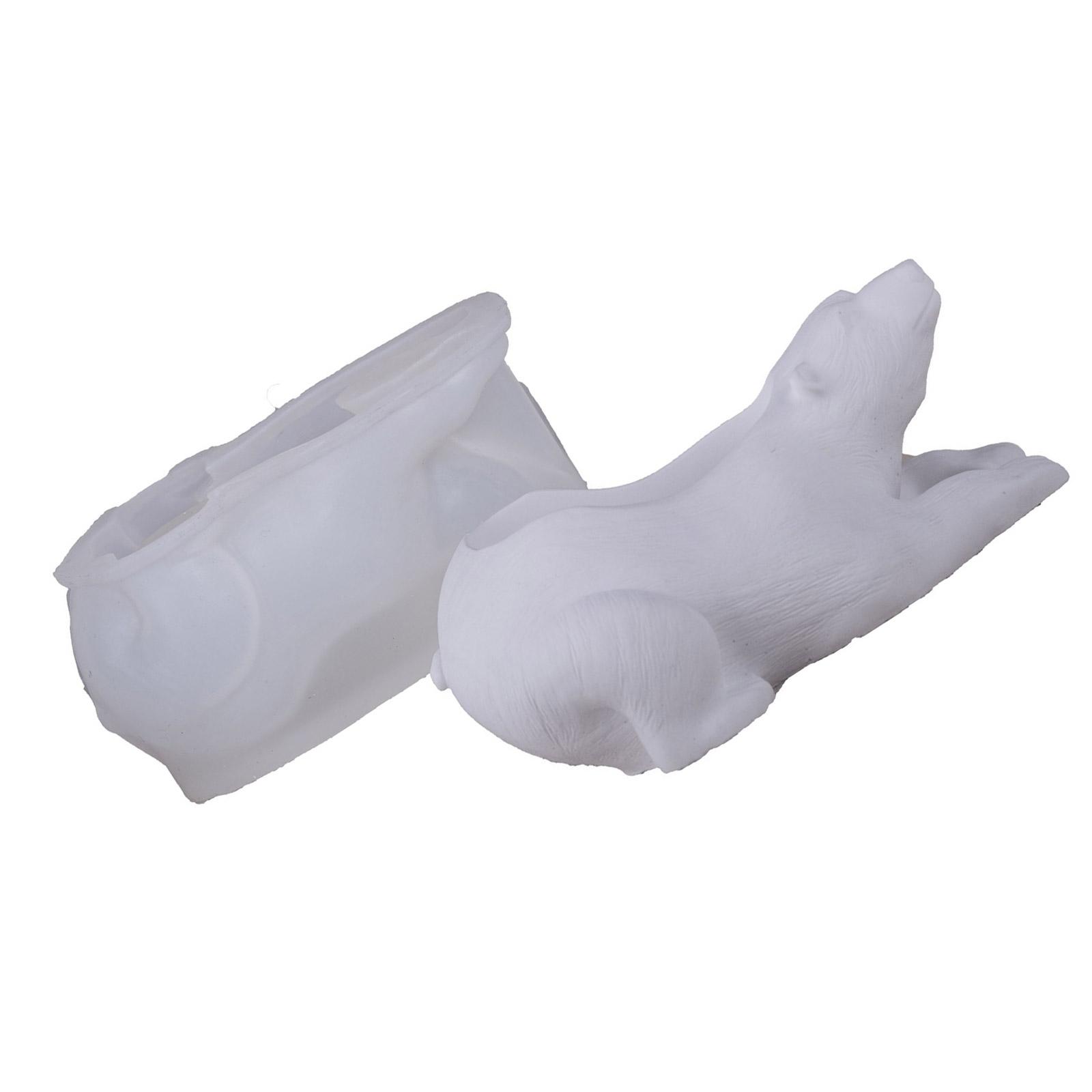 

Силиконовая форма «Белый медведь» для DIY рукоделия, многоразовая форма для кашпо в виде ледяного медведя, экологичный материал пищевого класса, авторский дизайн ледяного медведя