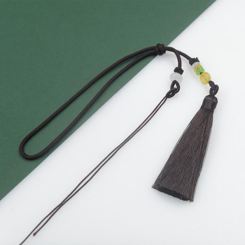 

Ремешок на руль, кисточка для подвешивания автомобиля, сплетенный вручную шнурок из агата для короткого ключа, веревка Wenwan для подвешивания сумки темно-коричневого