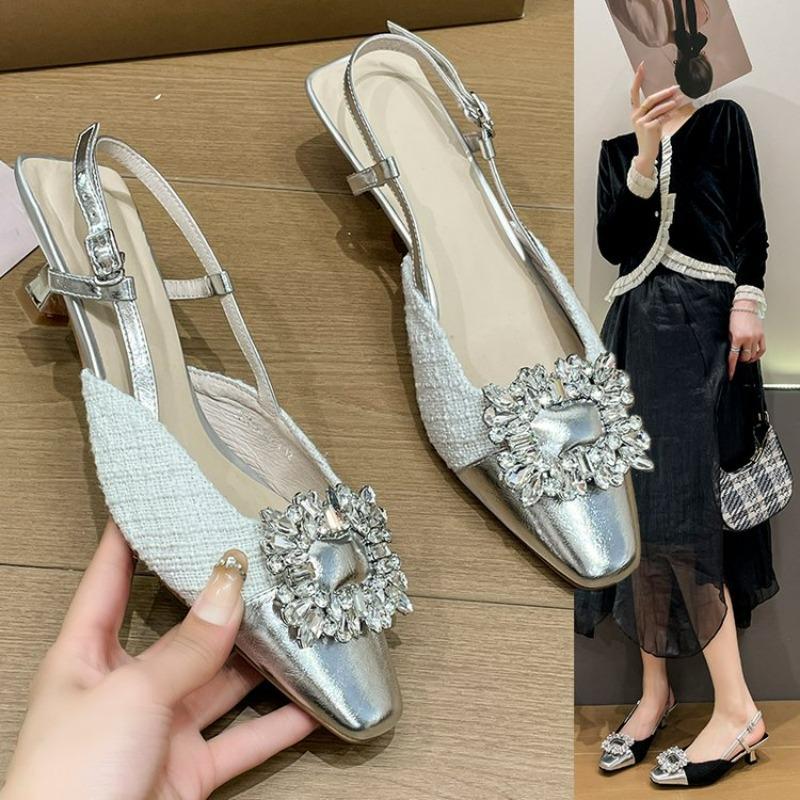 

2024 Новая осенняя женская обувь Модные женские туфли-лодочки Острый носок Высокий каблук Неглубокие женские сандалии Обувь Женская Zapatos Mujer 35 бежевый