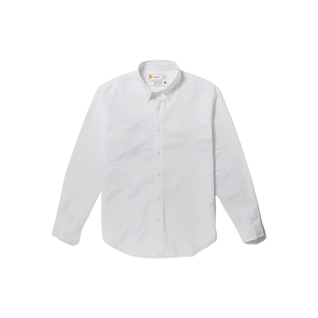 Timberland Solid Logo Casual Business Long Sleeve Shirt Men Shirts White A2AHZ-A94