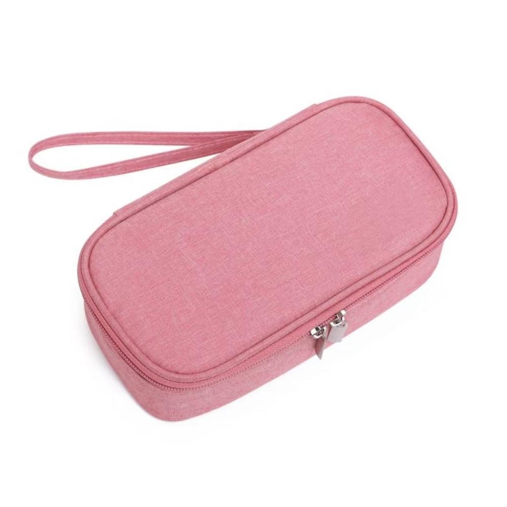 Thermal Insulated Insulin Cooling Bag Waterproof Thermal Pill Protector Drink Cooler розовый