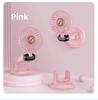 Handheld Mini Fan 3000mAh Foldable Portable Desk Outdoor Neck Hanging 5 Speed USB Rechargeable Fan Phone Stand Display Screen