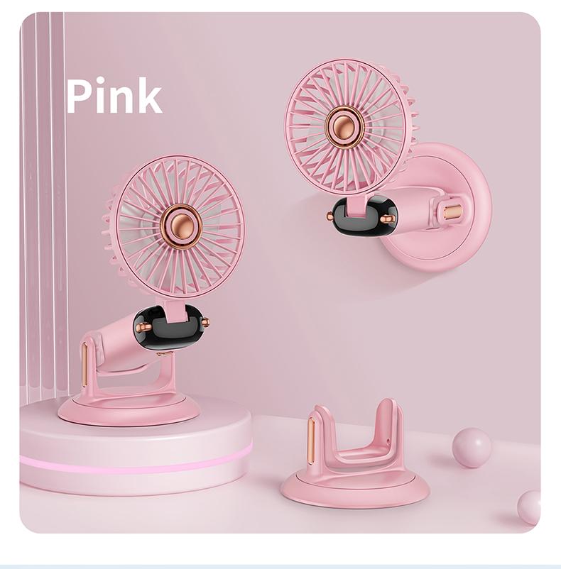 Handheld Mini Fan 3000mAh Foldable Portable Desk Outdoor Neck Hanging 5 Speed USB Rechargeable Fan Phone Stand Display Screen