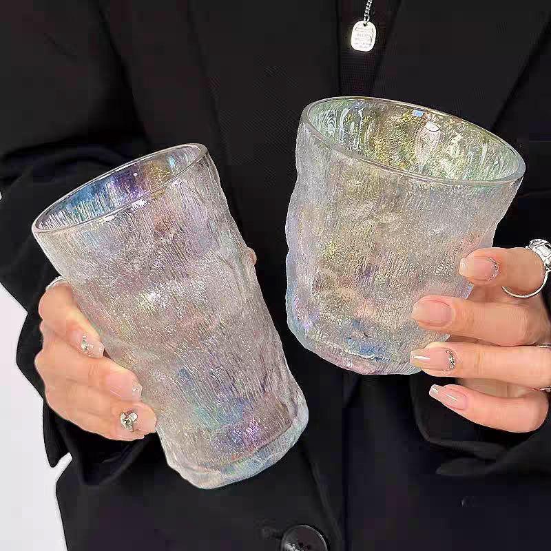 300ml/380ml Frosted Beverage Mug Colorful Glacier Cup Iced Coffee Latte Mocha Cups Drinkware Art Design Whiskey Cocktail Glasses
