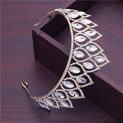 Mote Krystallkrone Tiaraer Hårbånd for Prinsesse Diadem Brude Diadem Bryllup Hårsmykker Brud Hodeplagg for Dronning