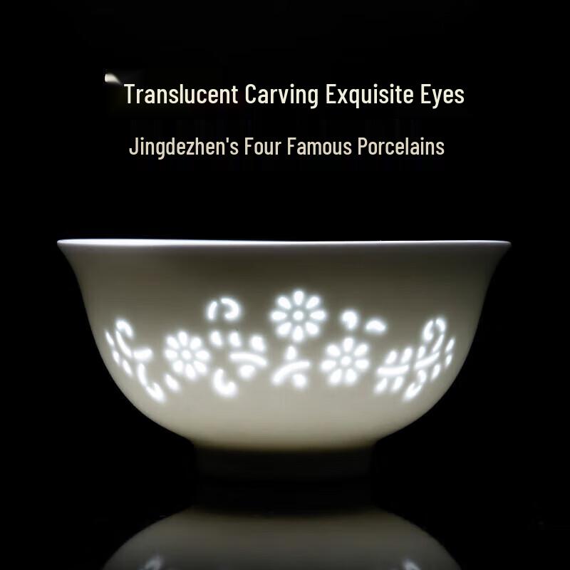 Jingdezhen Linglong Dandelion Ceramic Bowls