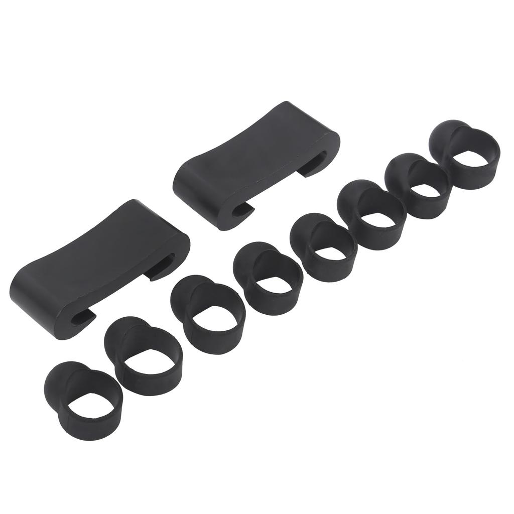 8 Stück Zungentrommel-Fingerhülsen, Silikon-Instrumentenzubehör mit 2 Stück Trommelstockhaltern