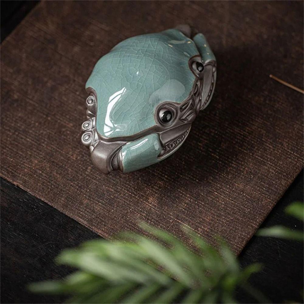 Creative Cute Crab Tea Pet Cracked Glaze Little Crab Tea Play High Quality Small Crab Statue Home