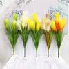 Artificial Phragmite Faux Grass Stem 34.3 Inch Artificial Flower Arrangement Plant Decoration for Home Indoor Outdoor Green