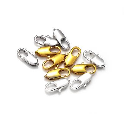 10 Stück 5 x 12 mm hochwertige Legierung Hummerschnalle quadratische Schnalle Halskette Armband Kette DIY Schmuckherstellung