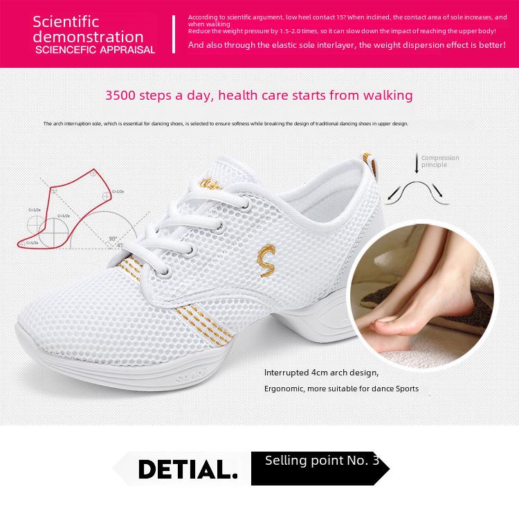 "New Unisex Breathable Mesh Dance Shoes - Soft Sole Jazz & Square Dance for Adults & Kids"