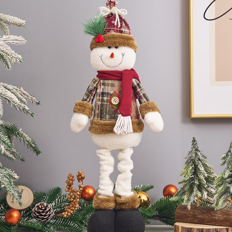 

Выдвижная снежинка Санта-кукла Рождественское украшение для отелей и торговых центров