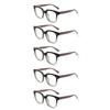 Turezing 5 Pack Reading Glasses High Quality Spring Hinge Presbyopic Eyewear Unisex 1 0 1 5 2 0 2 5 6