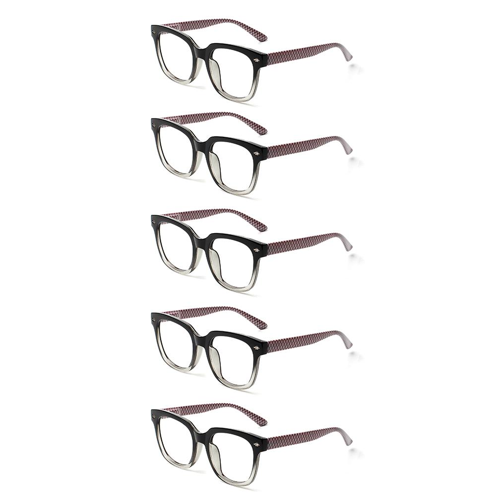 Turezing 5 Pack Reading Glasses High Quality Spring Hinge Presbyopic Eyewear Unisex 1 0 1 5 2 0 2 5 6