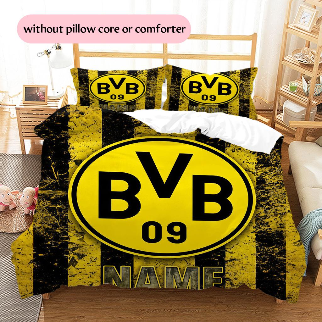 Custom Name BVB 09 Pattern Bedding Quilt Set Home Decoration Gift (1 * Duvet Cover + 2 * Pillowcase Without Core)