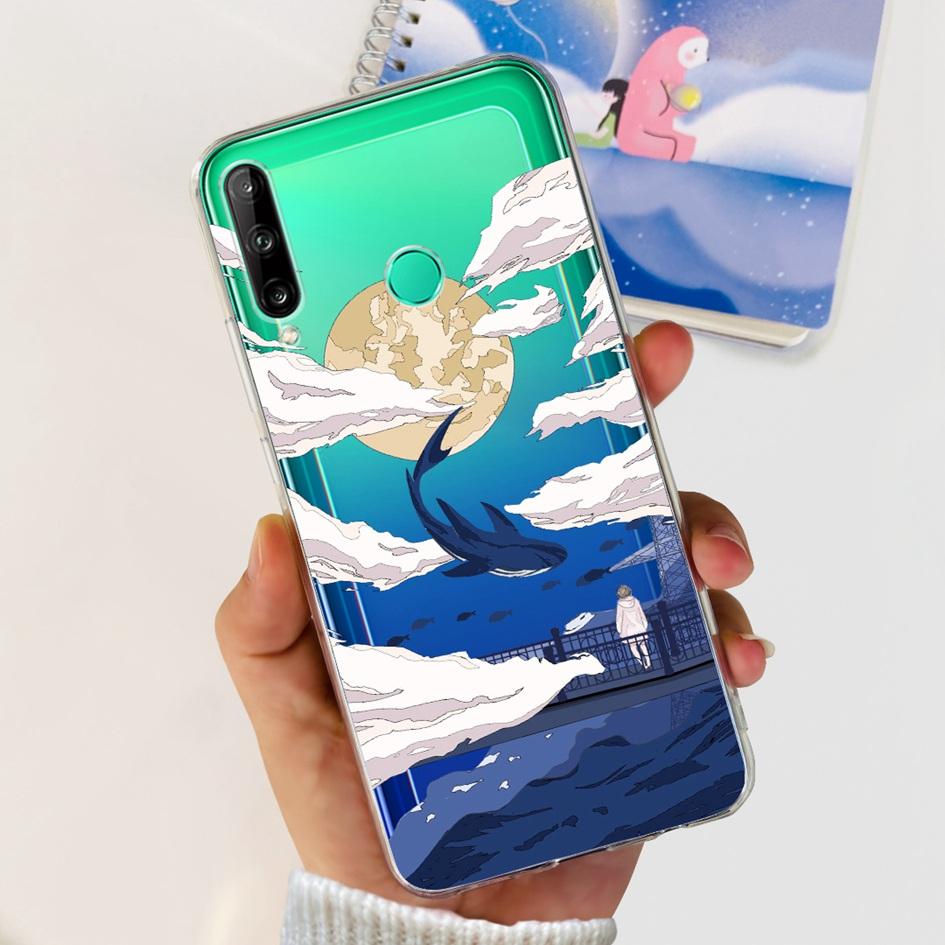 For Huawei Y7p 2020 Case Honor 9C Silicone Cover Fashion Butterfly Clear TPU Fundas For Huawei P40 Lite E ART-L28 ART-L29 Bumper