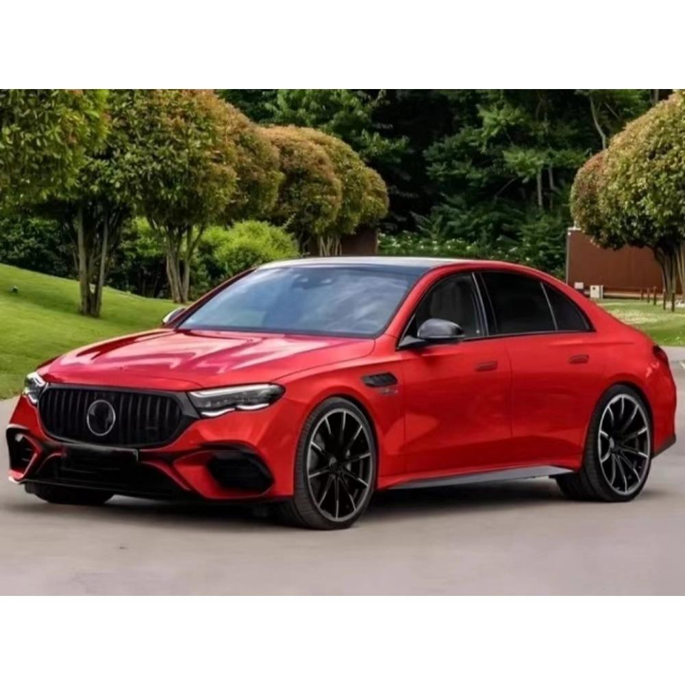 For Mercedes E-Class W214 S214 2025-2025 Front Grill Radiator Grille ABS Gloss Black Chrome Trim Bumper Mesh Panel Replacement