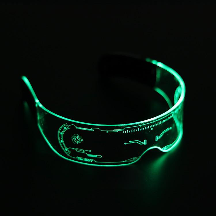 Occhiali da Festa Luminosi a LED - Stile Conan, Goffi e Divertenti per Spettacoli e Regali