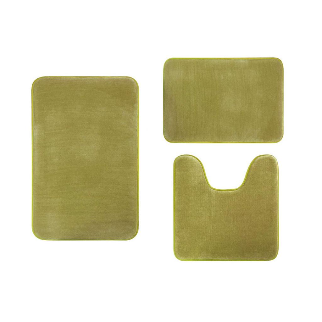 Korálový sametová paměťová pěna rohožka do koupelny savá ne-koberec 3 ks/sada