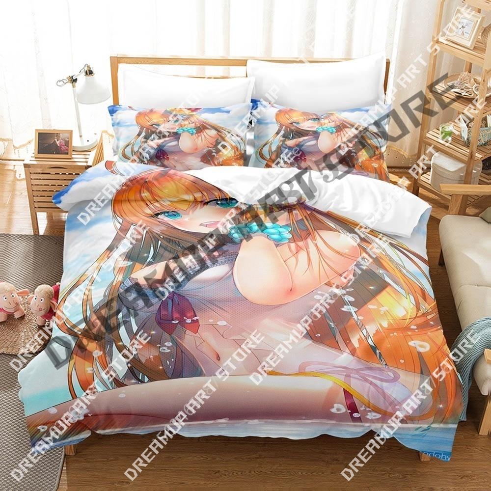 3D Print Princess Connect! ReDive Bedding Set Single Twin Full Queen King Size Bed Set Aldult Kid Bedroom Duvetcover Sets