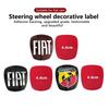 1pcs 3D 44mm Acrylic Steer Wheel Emblem Sticker Car Steering Wheel Sticker Car Interior Emblem Car Accessories For FIAT Abarth