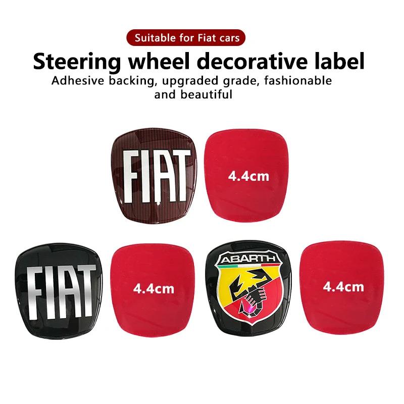 1pcs 3D 44mm Acrylic Steer Wheel Emblem Sticker Car Steering Wheel Sticker Car Interior Emblem Car Accessories For FIAT Abarth