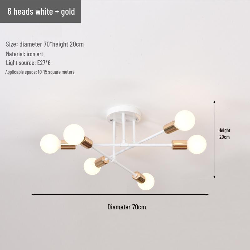 Modern Minimalist Nordic Branch Chandelier for Living Room, Dining Room, and Bedroom
