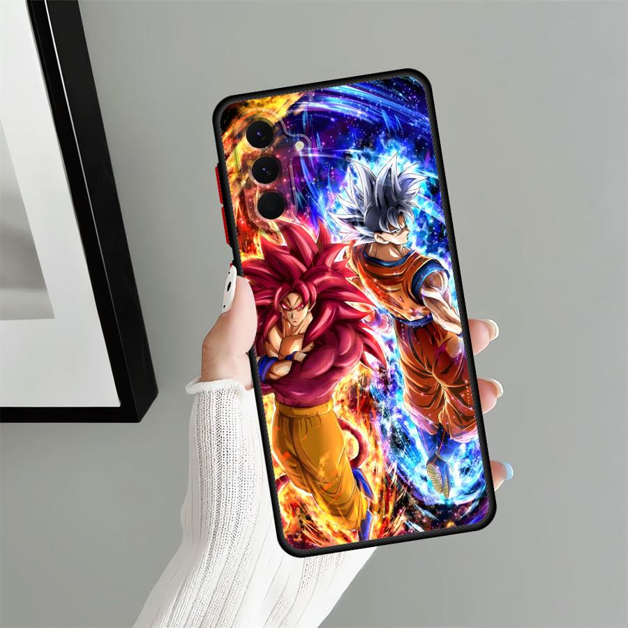 Dragon Ball Goku Vegeta Back Phone Cover Case for Samsung Galaxy A54 A24 A21s A73 A22 A34 A53 A52 A56 A25 A26 A35 A36