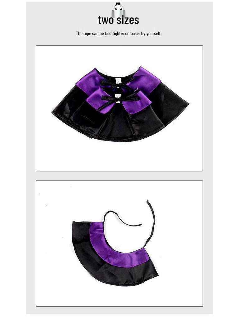 Pet Halloween Wizard Costume Set: Hat & Cloak for Cats and Dogs