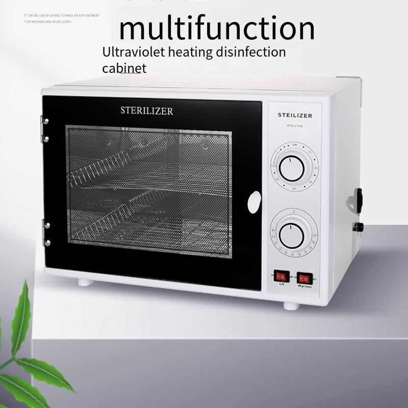 Multifunction Ultraviolet Heating Disinfection Cabinet Beauty Salon Wet Towels Heating Cabinet Small Hair Salon Tool Sterilizer