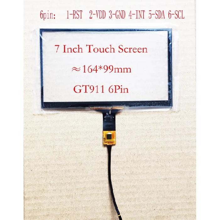 7 inch IPS Display LCD For Car Navigation Radio Universal 40pin 1024*600 With Capacitive Touch Screen 165*100mm 5.5mm GT911 6pin