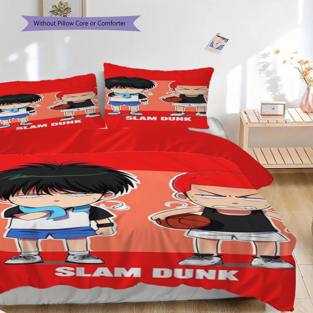 Slam Dunk Basketball Set Threepiece Set 1 Duvet Cover 2 Pillowcase Without Core Christmas Birthday Gift Soft And Comfortable Bedding Set