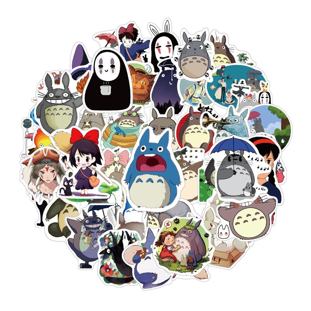 50 My Neighbor Totoro Sticker Sheets for Backpack & Thermos Decoration