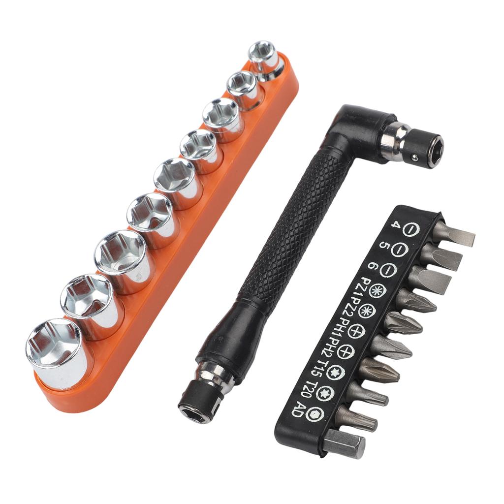L-shaped 1/4 Hexagonal Screwdriver Bit 90 Degree Double Head Handle Screwdriver Socket Set Screwdriver Bit Drill Set