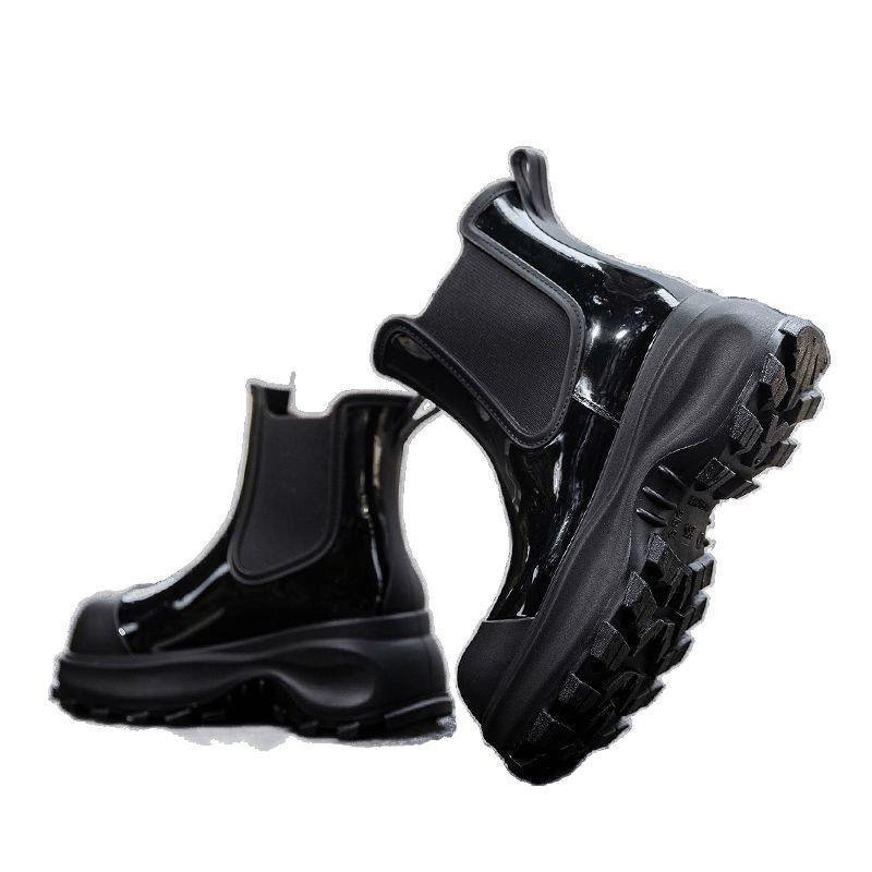 New Internet Celebrity Martin Rain Shoes Women's Fashion Outer Wear Medium Tube Waterproof Shoes Thick Sole Non-slip Wear-resistant Rain Boots