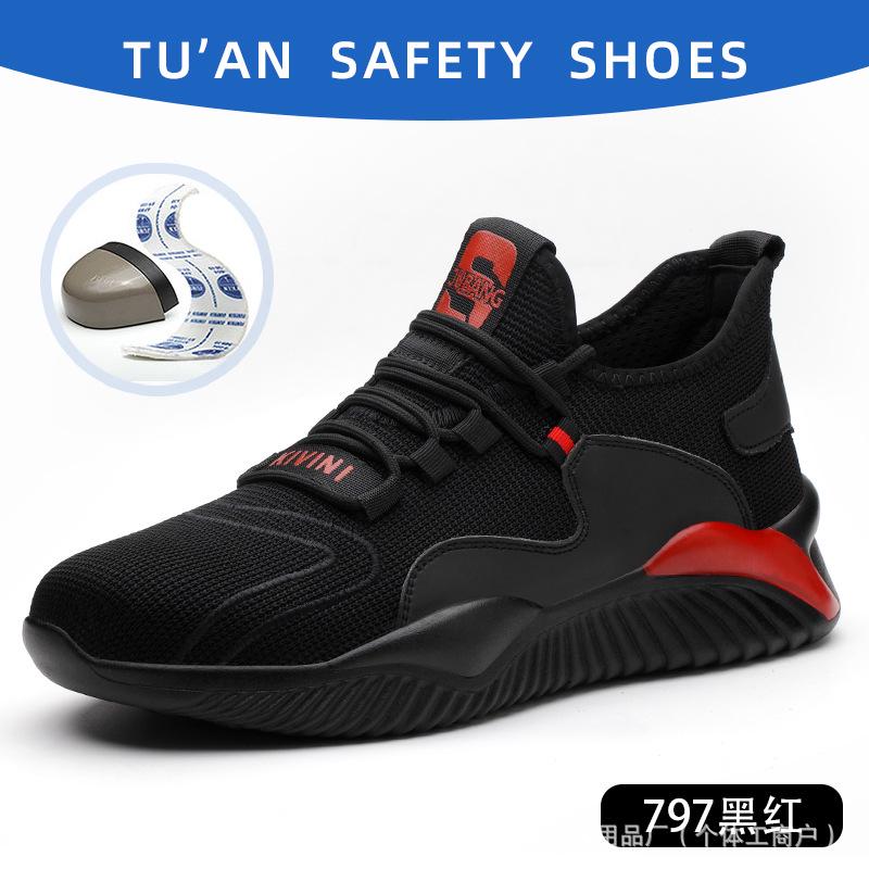 Breathable Steel Toe Lightweight Safety Shoes - Anti-Smash, Anti-Puncture, Wear-Resistant Work Shoes