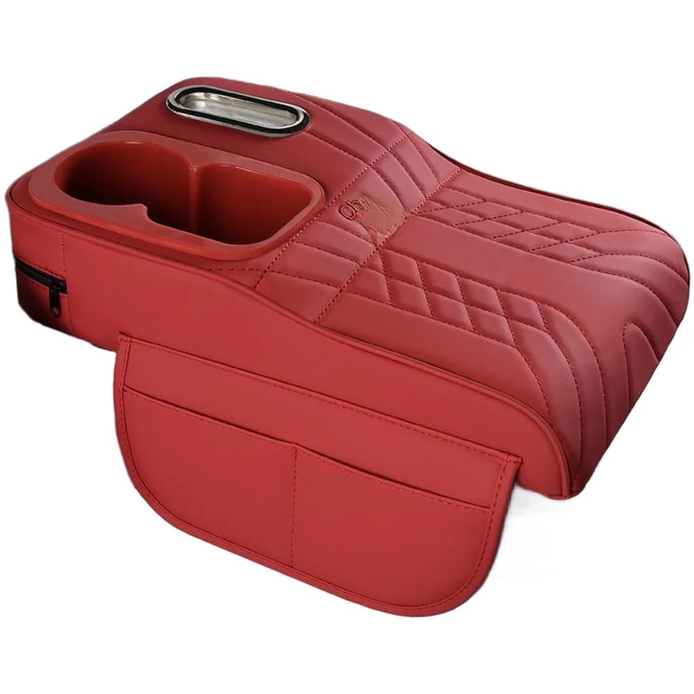 Lederen Armleuning Pad Met Opbergvak Bekerhouder En Tissuehouder Auto Interieur Accessoire Voor Comfortabele Ritten