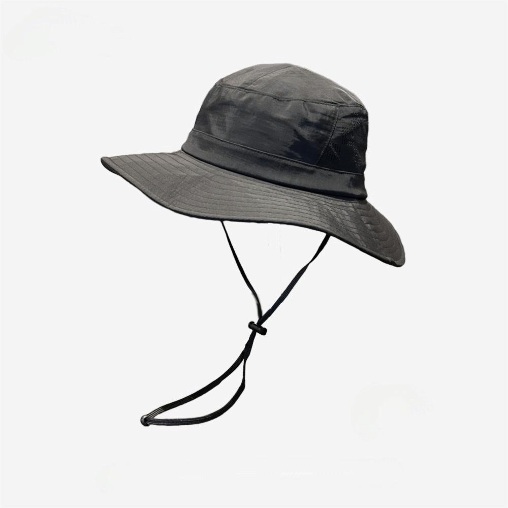 Solid Color Fisherman Hat Breathable Outdoor Cap Windproof Bucket Hat  Sunshade Use