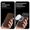 Apple iPhone 17 Pro Max/16/15 Pro Magnetic Flip Leather Case with Stand & Anti-Theft Brush