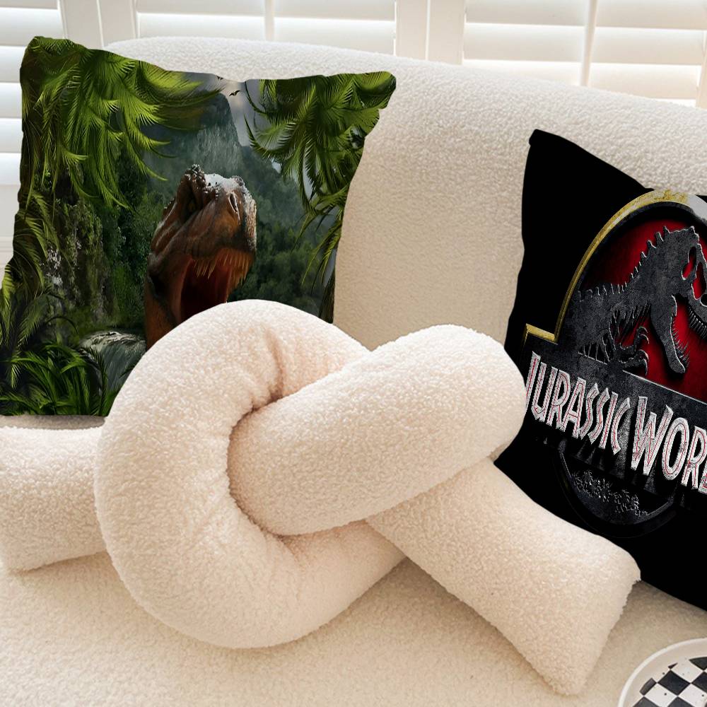 Dinosaur Cartoon Jurassic Park Pillow Anime Pillow Sofa Bed Head Pillow Cover Cushion Cover 45x45 Cm Fashion