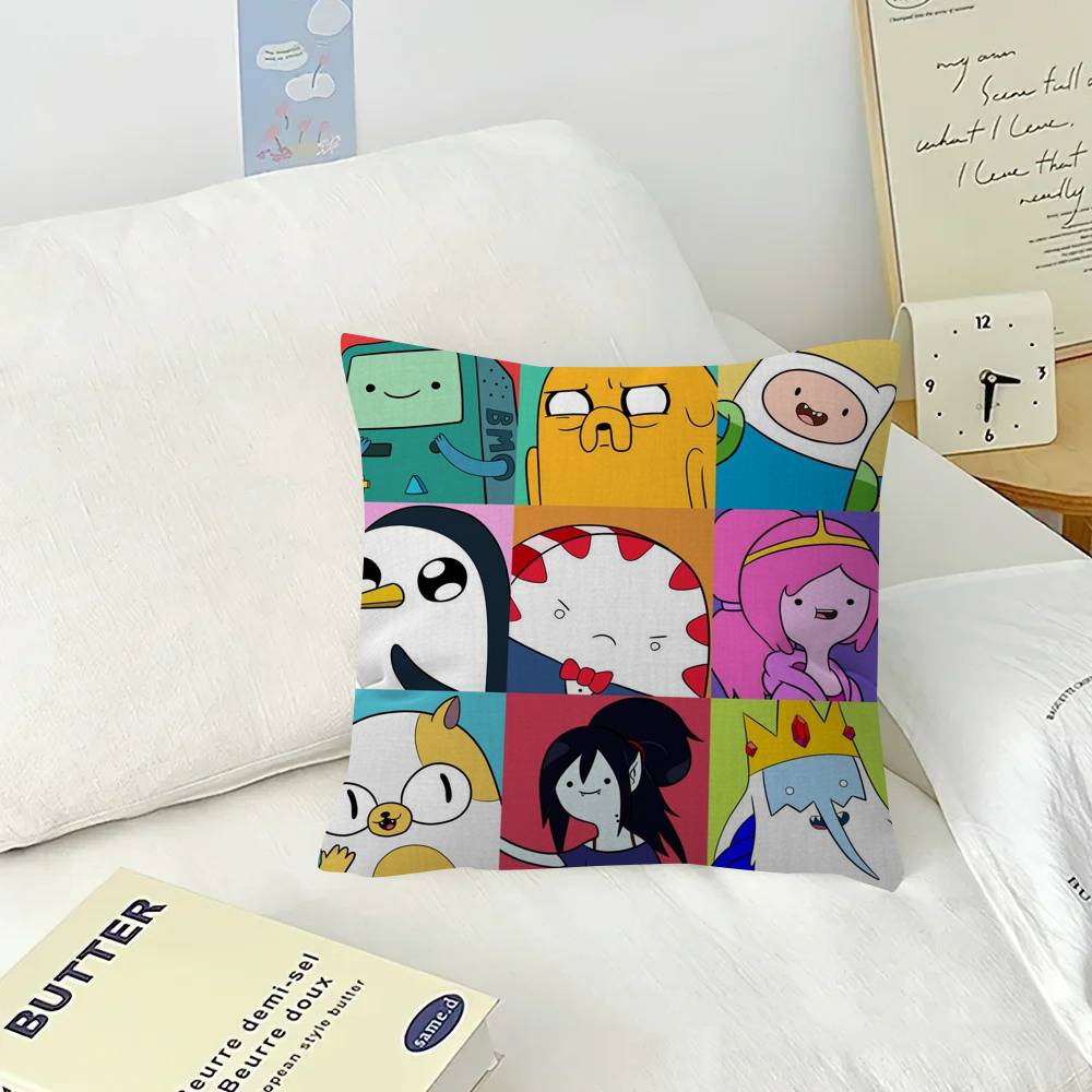 Cushion Cover Inches Farmhouse Decor Home Throw Pillow Covers for Anime A-Adventure Times Couch Decorations