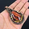 Red Snake Skin Pendant Gemstone Handmade Jewelry, 999 Copper Wire Wrapped Pendant, Gift For Wife Jewelry